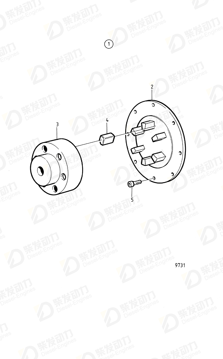 VOLVO Hex. socket screw 956614 Drawing